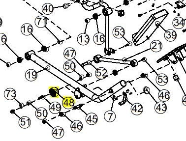 Rueda de repuesto PhysioStep MDX de PU P48 (1 lado)
