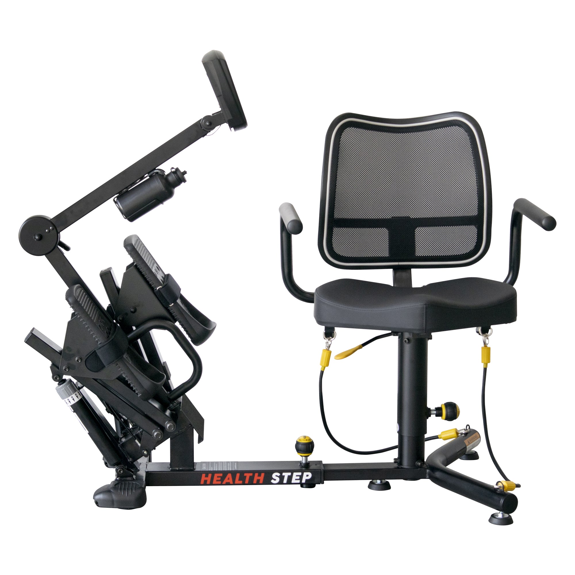 Stepper lineal reclinable HealthStep con asiento giratorio para personas mayores