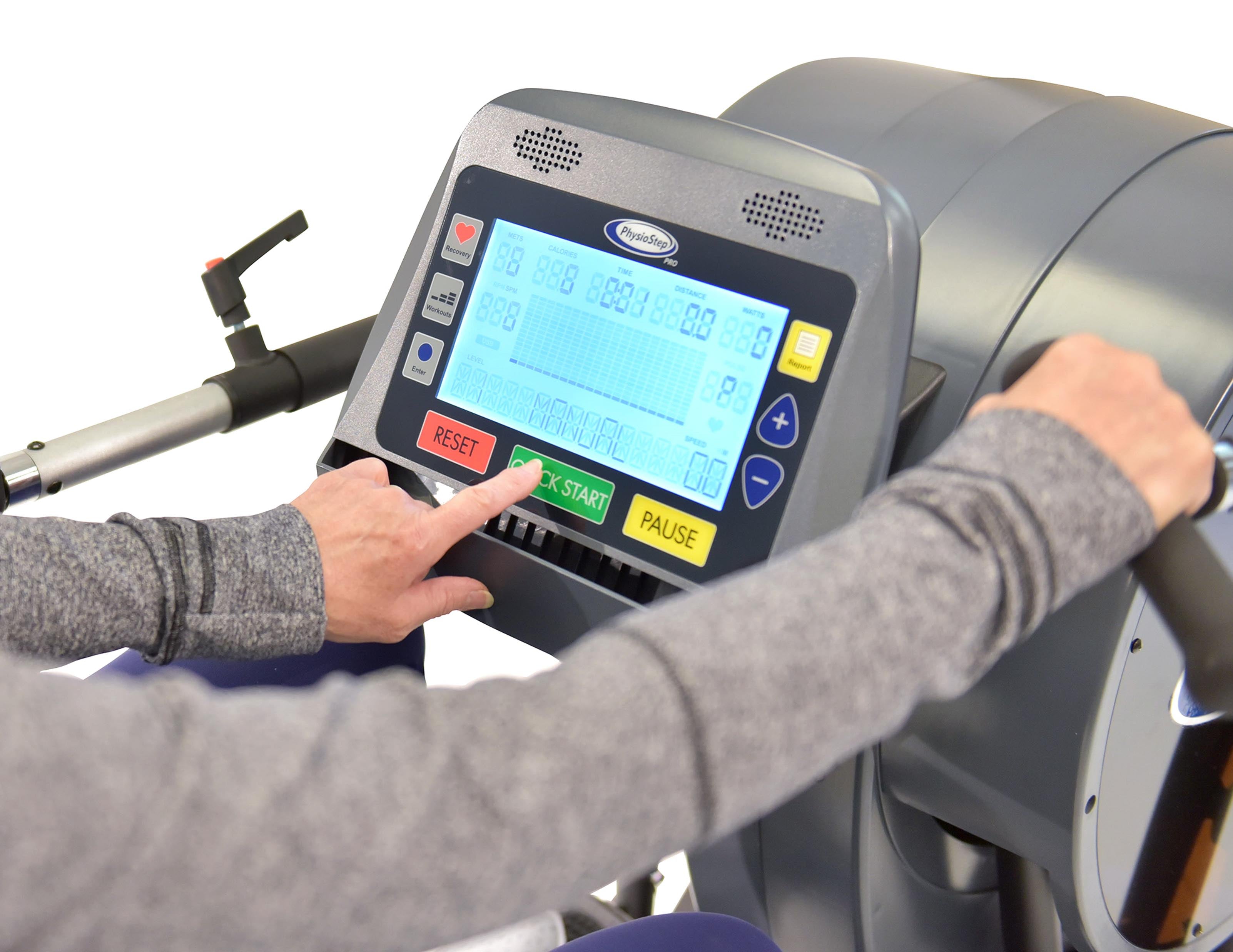 PhysioStep Pro Recumbent Stepper - StepLock Technology