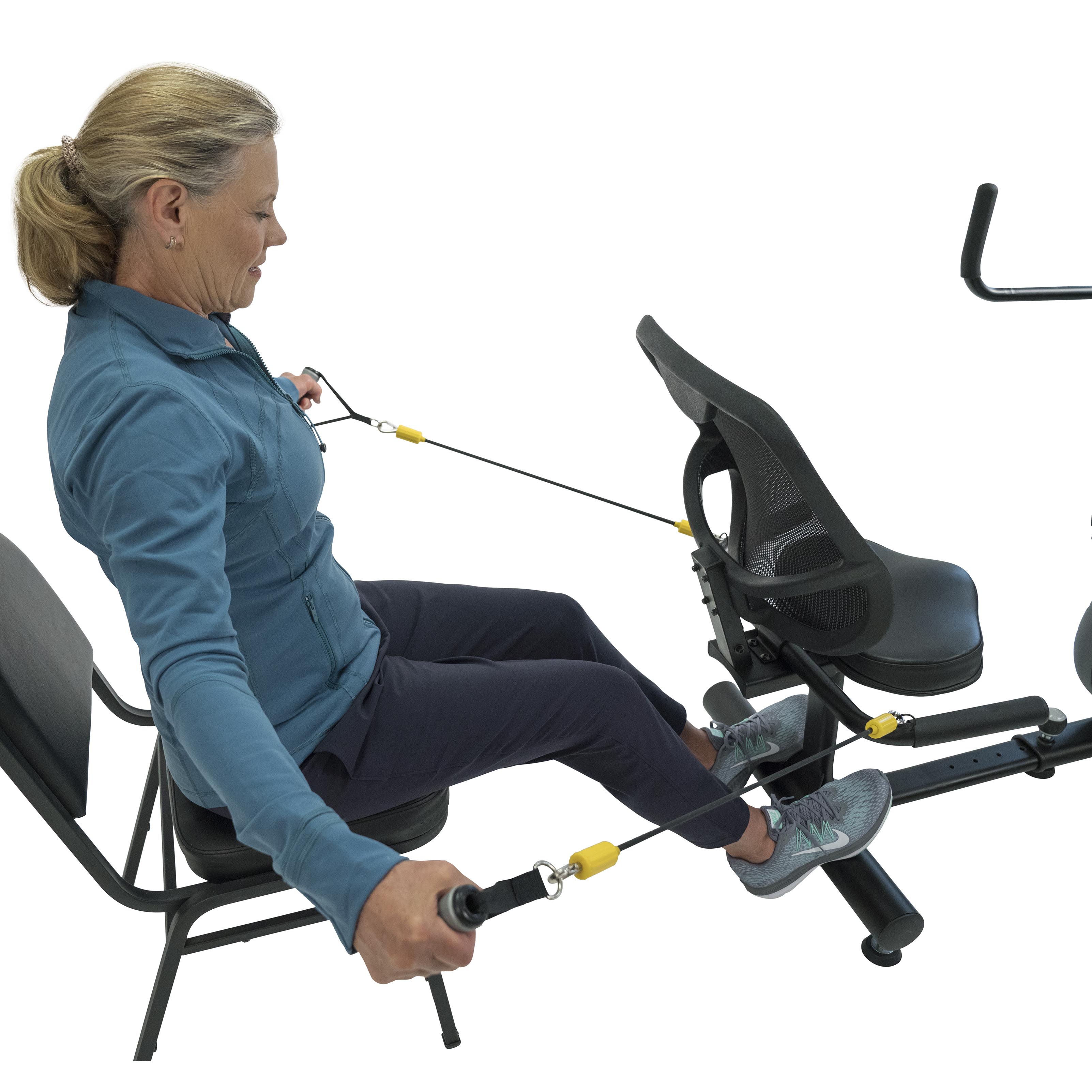 PhysioTrainer CXT - Completamente ensamblada - Bicicleta elíptica reclinada para personas mayores