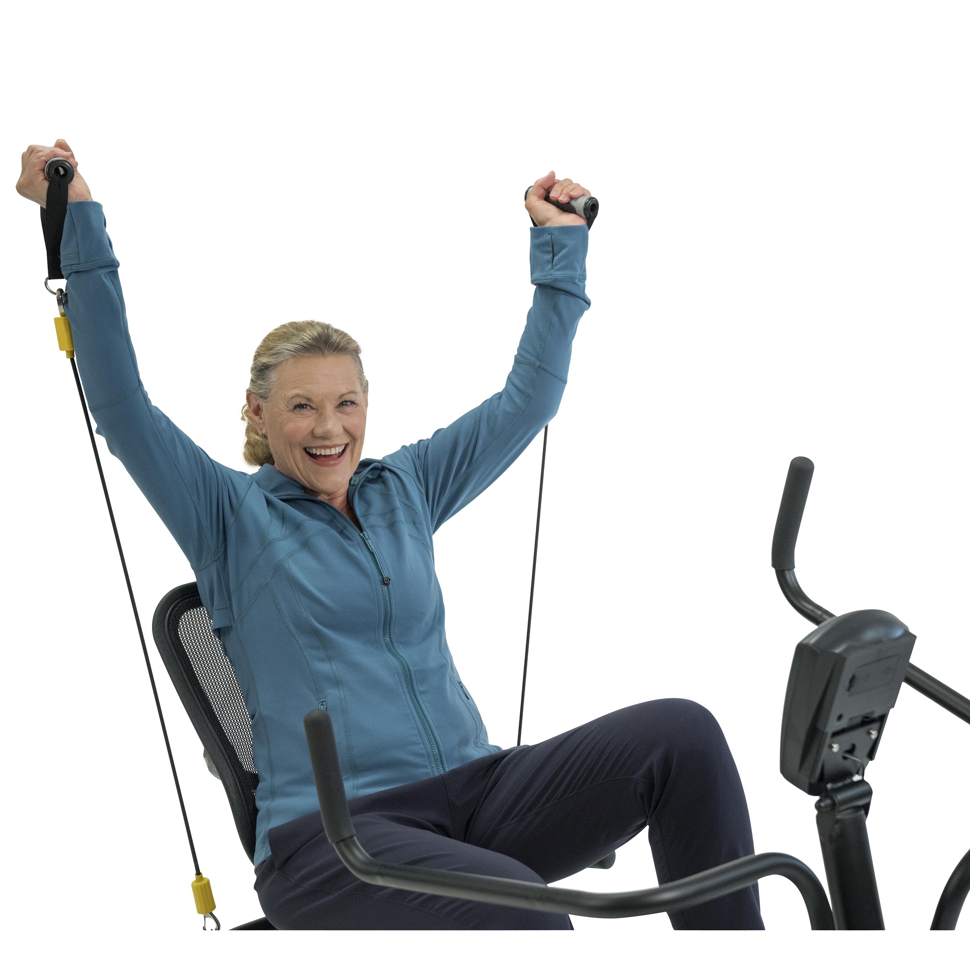 PhysioTrainer CXT - Completamente ensamblada - Bicicleta elíptica reclinada para personas mayores