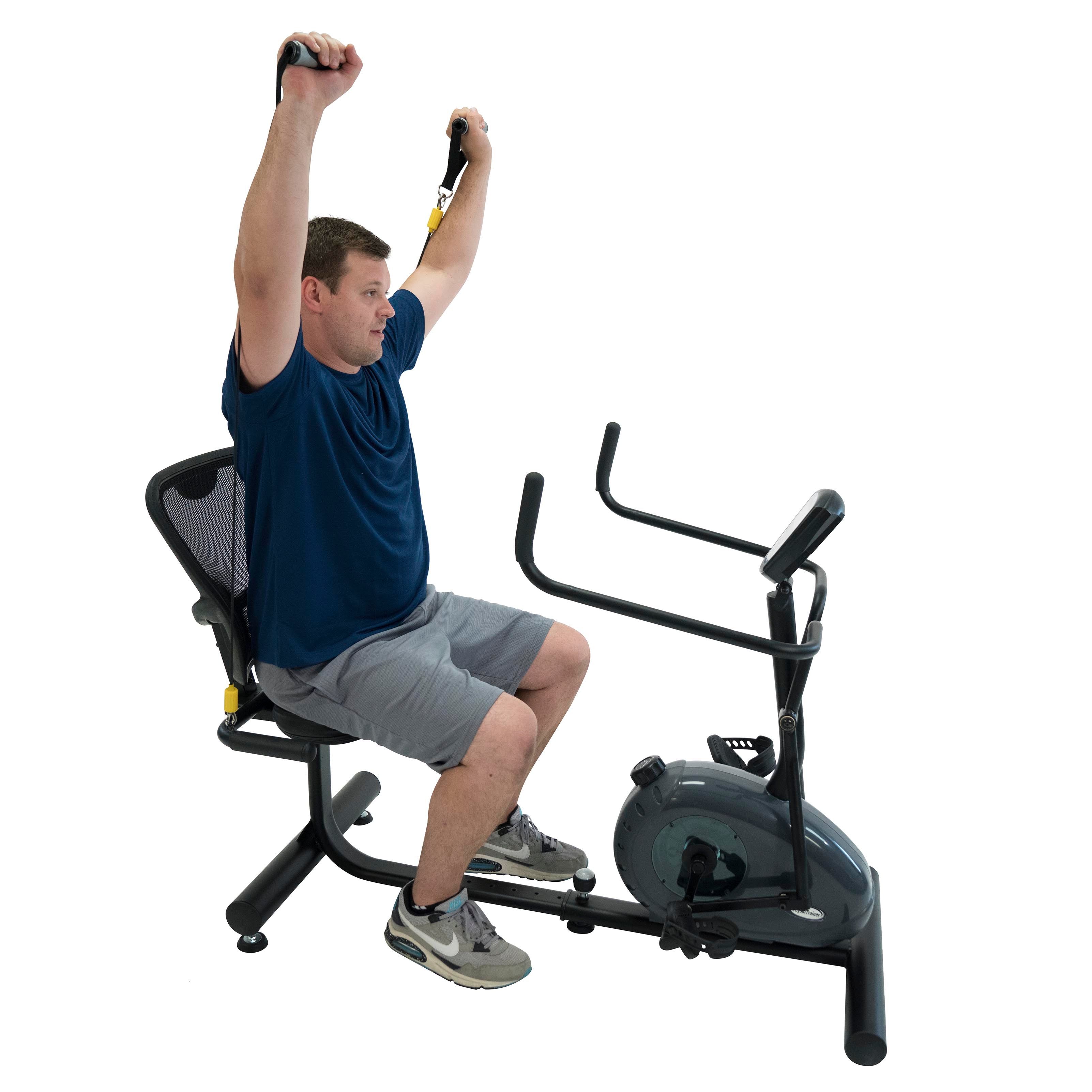 PhysioTrainer CXT - Completamente ensamblada - Bicicleta elíptica reclinada para personas mayores