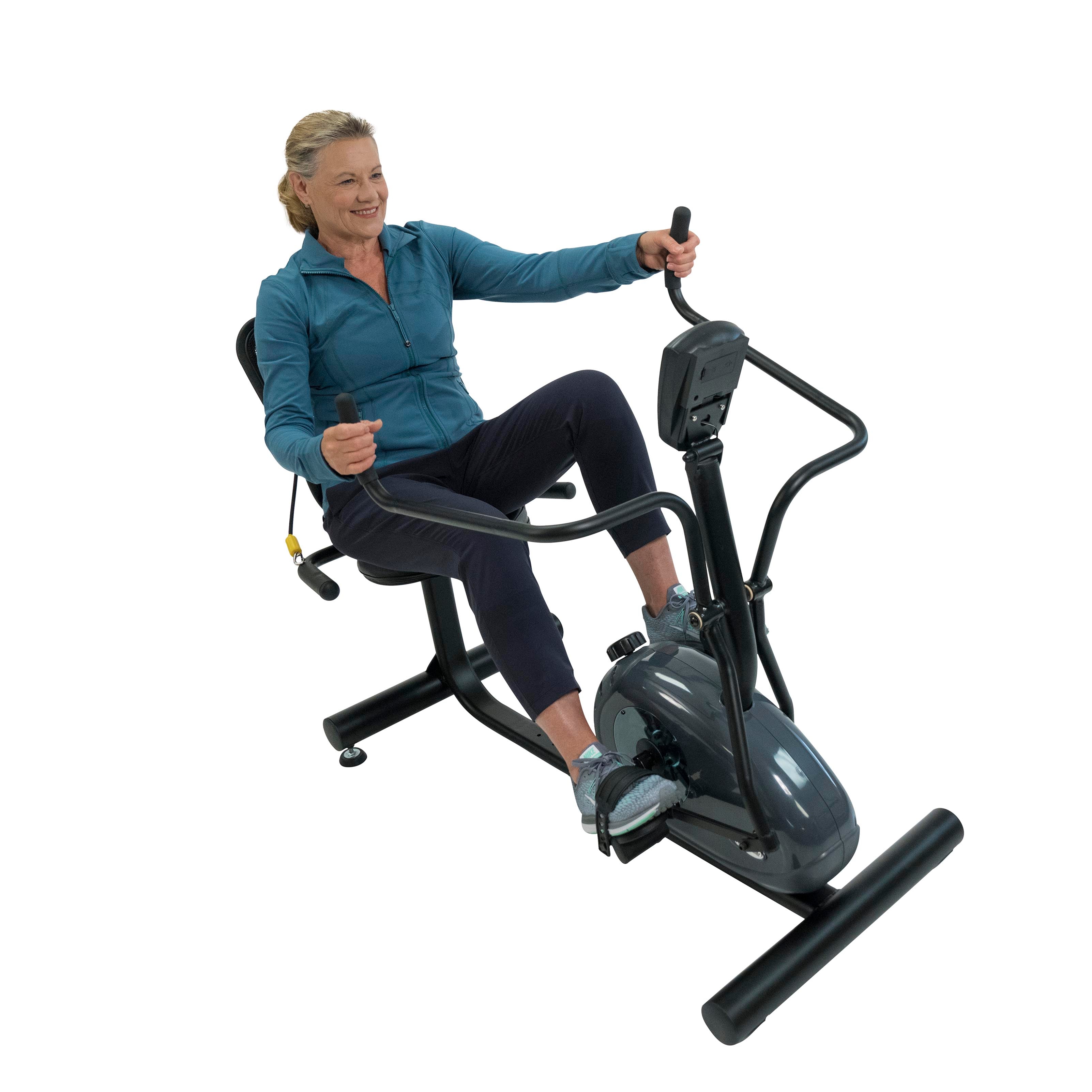 PhysioTrainer CXT - Completamente ensamblada - Bicicleta elíptica reclinada para personas mayores
