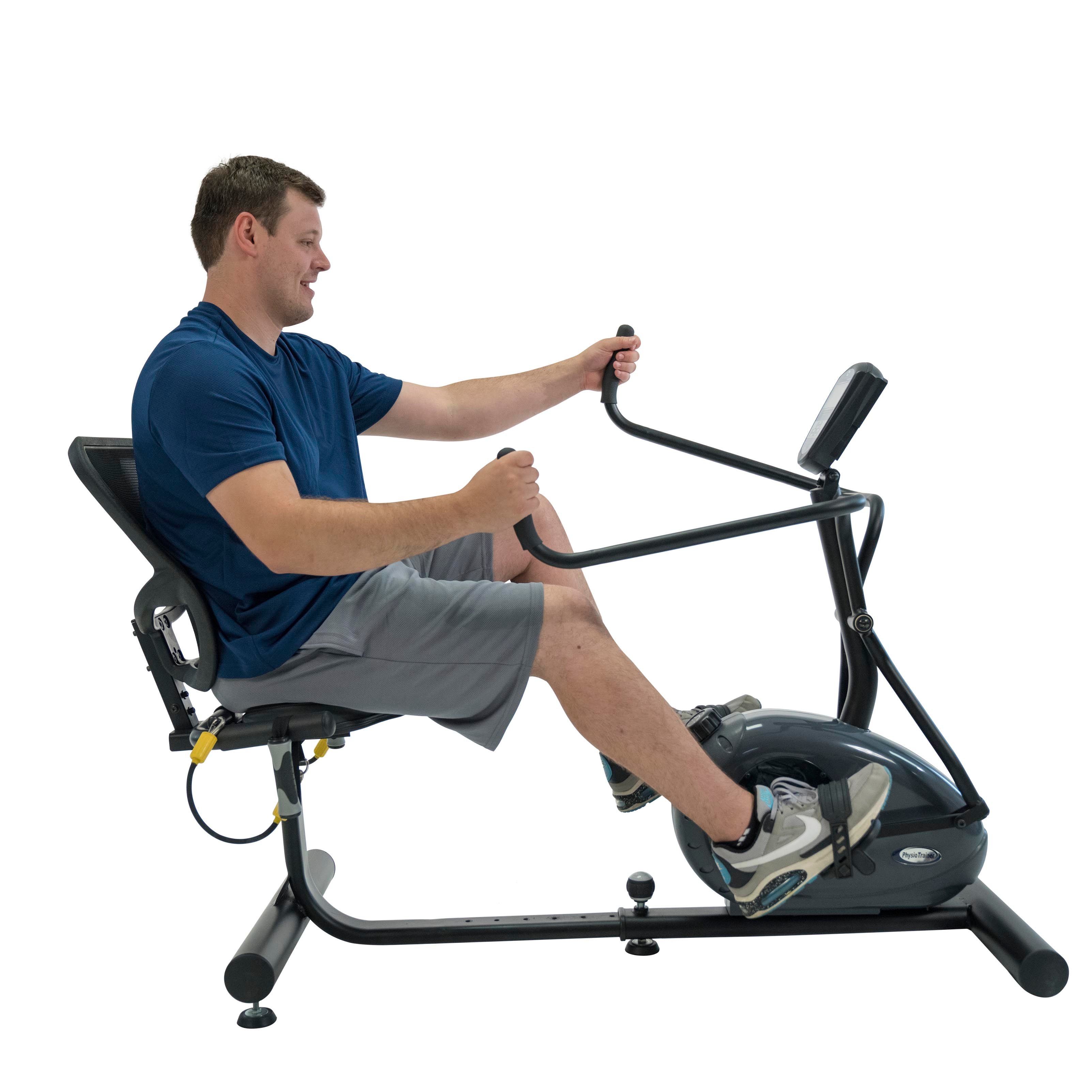 PhysioTrainer CXT - Completamente ensamblada - Bicicleta elíptica reclinada para personas mayores