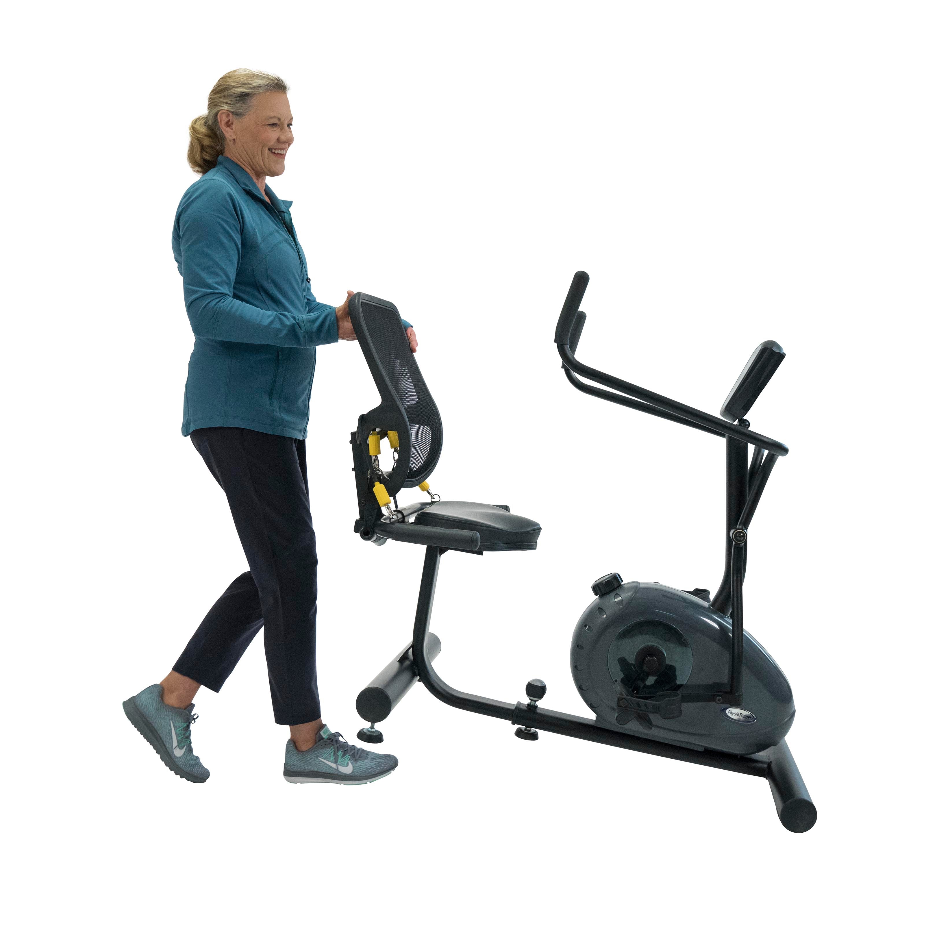 PhysioTrainer CXT - Completamente ensamblada - Bicicleta elíptica reclinada para personas mayores