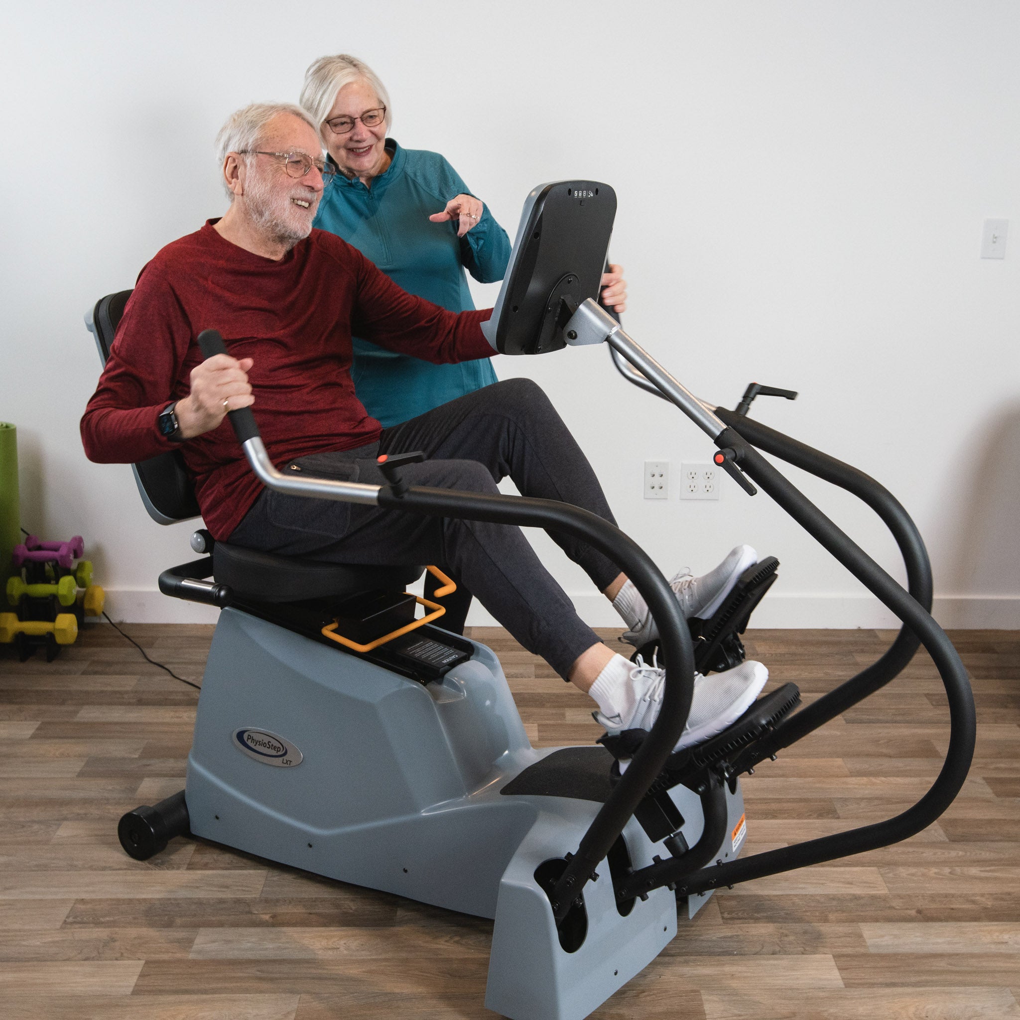 PhysioStep LXT-700 Recumbent Linear Stepper Cross Trainer with Swivel Seat