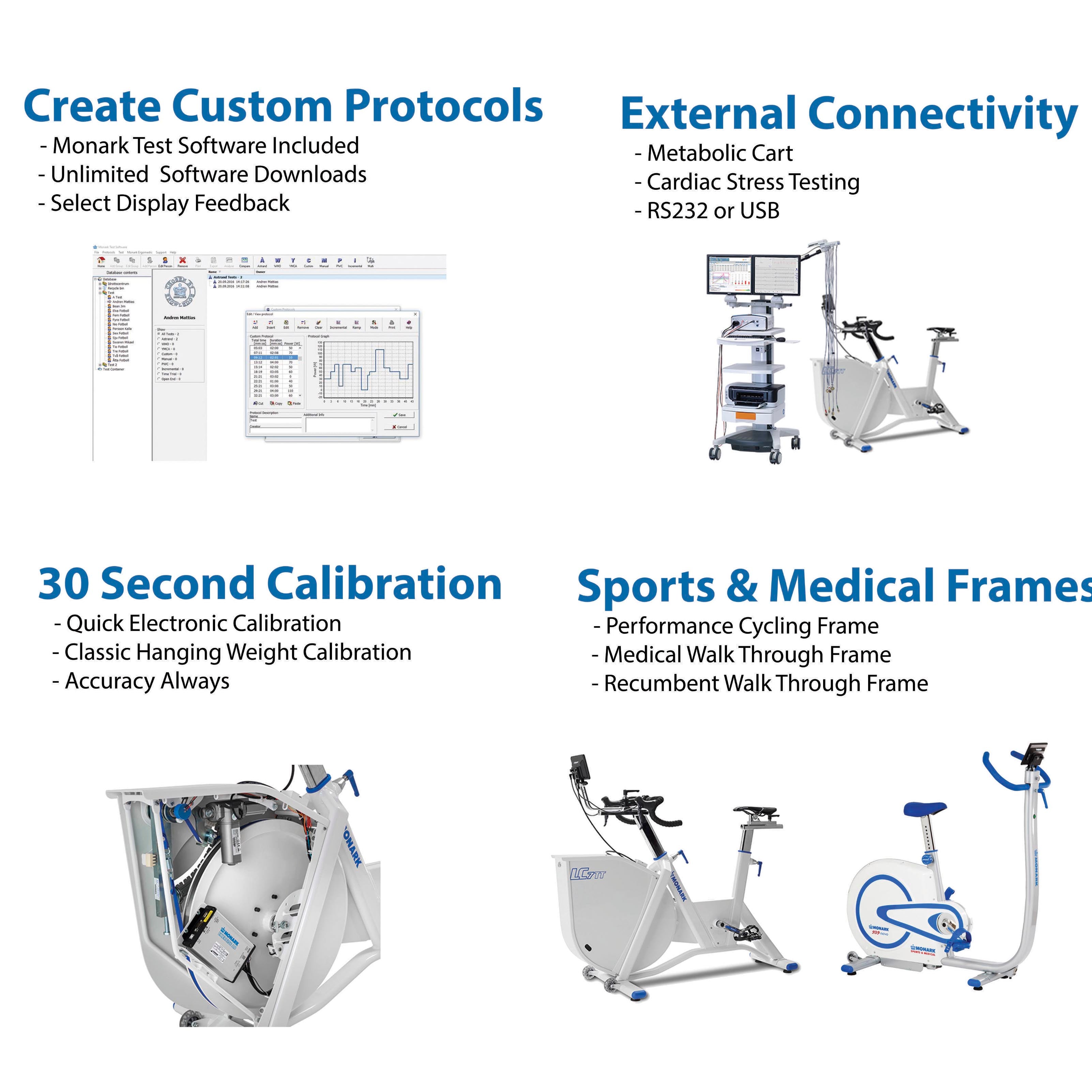 Monark LC7TT NOVO Electronically Controlled Testing Ergometer - Time Trial Ergometer Cycle