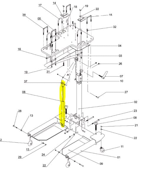 UBE Table Replacement Hydraulic Cylinder